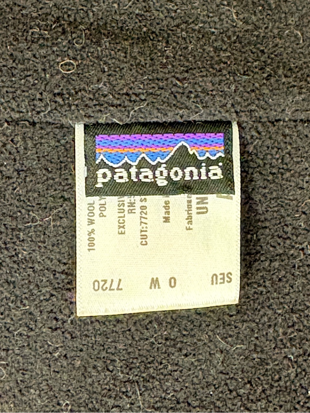 Patagonia Black Beanie with Multicolor Embroidered Logo